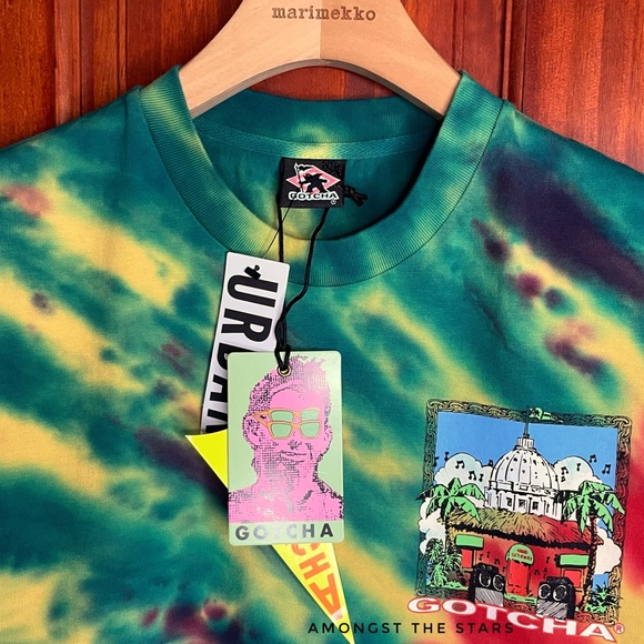 GOTCHA Paradise Hills Surf Club Green Tie Dye T-Shirt - Picture 7 of 10